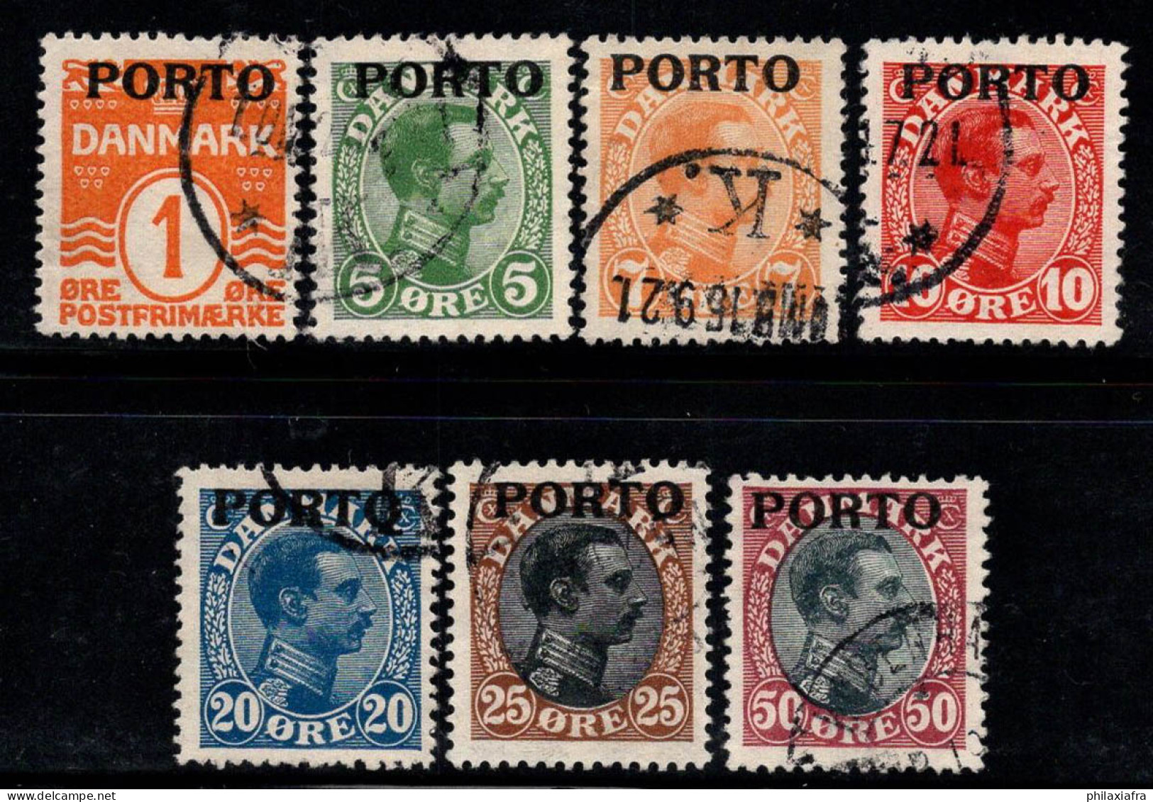 Danemark 1921 Mi. 1-7 Oblitéré 100% Timbre-taxe - Postage Due