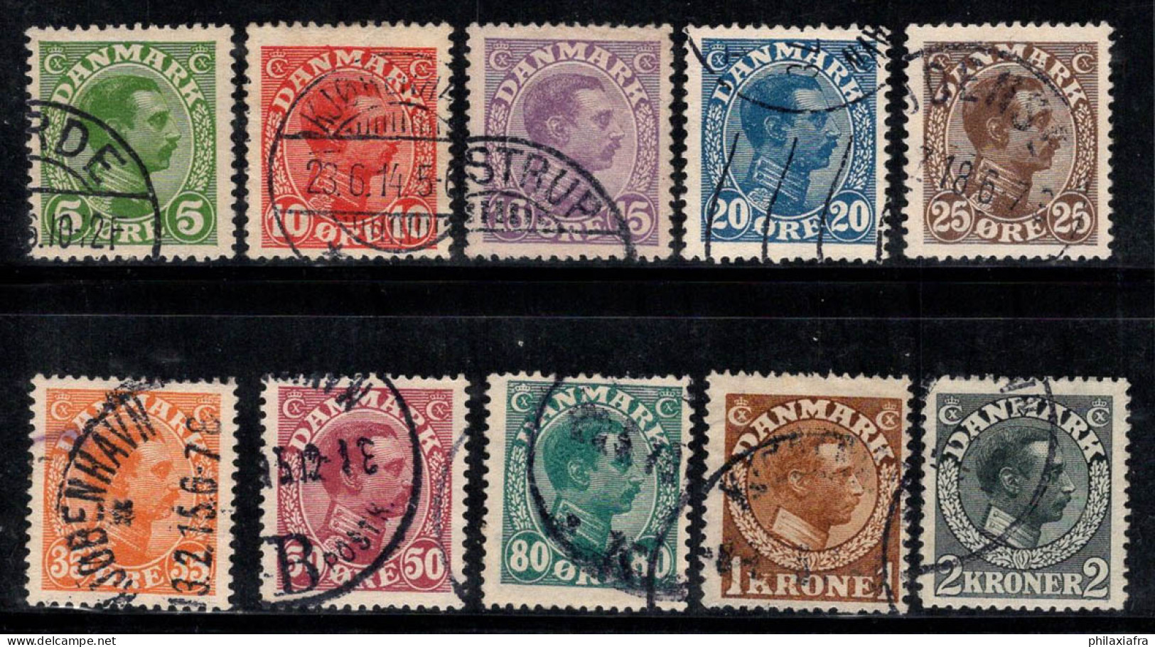 Danemark 1913 Mi. 67-76 Oblitéré 100% Roi Christian X - Used Stamps