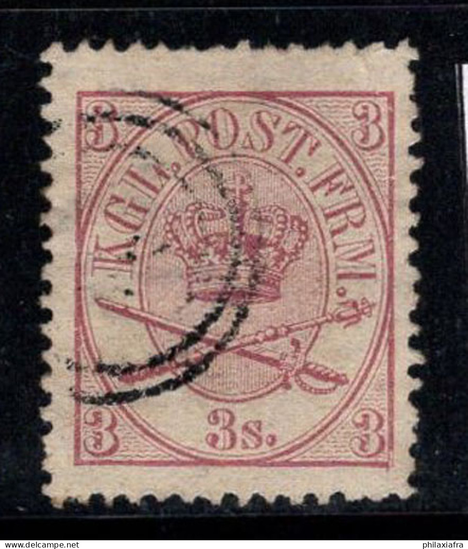 Danemark 1864 Mi. 12 A Oblitéré 60% 3 S, Armoiries - Used Stamps