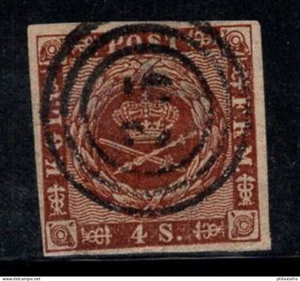 Danemark 1858 Mi. 7b Oblitéré 100% 4 S, Armoiries - Used Stamps