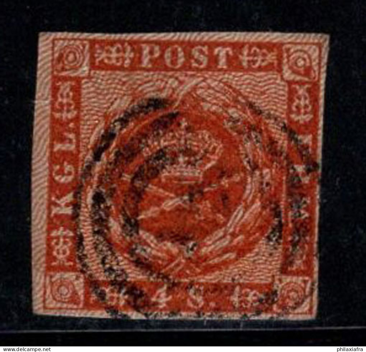 Danemark 1858 Mi. 7a Oblitéré 100% 4 S, Armoiries - Used Stamps