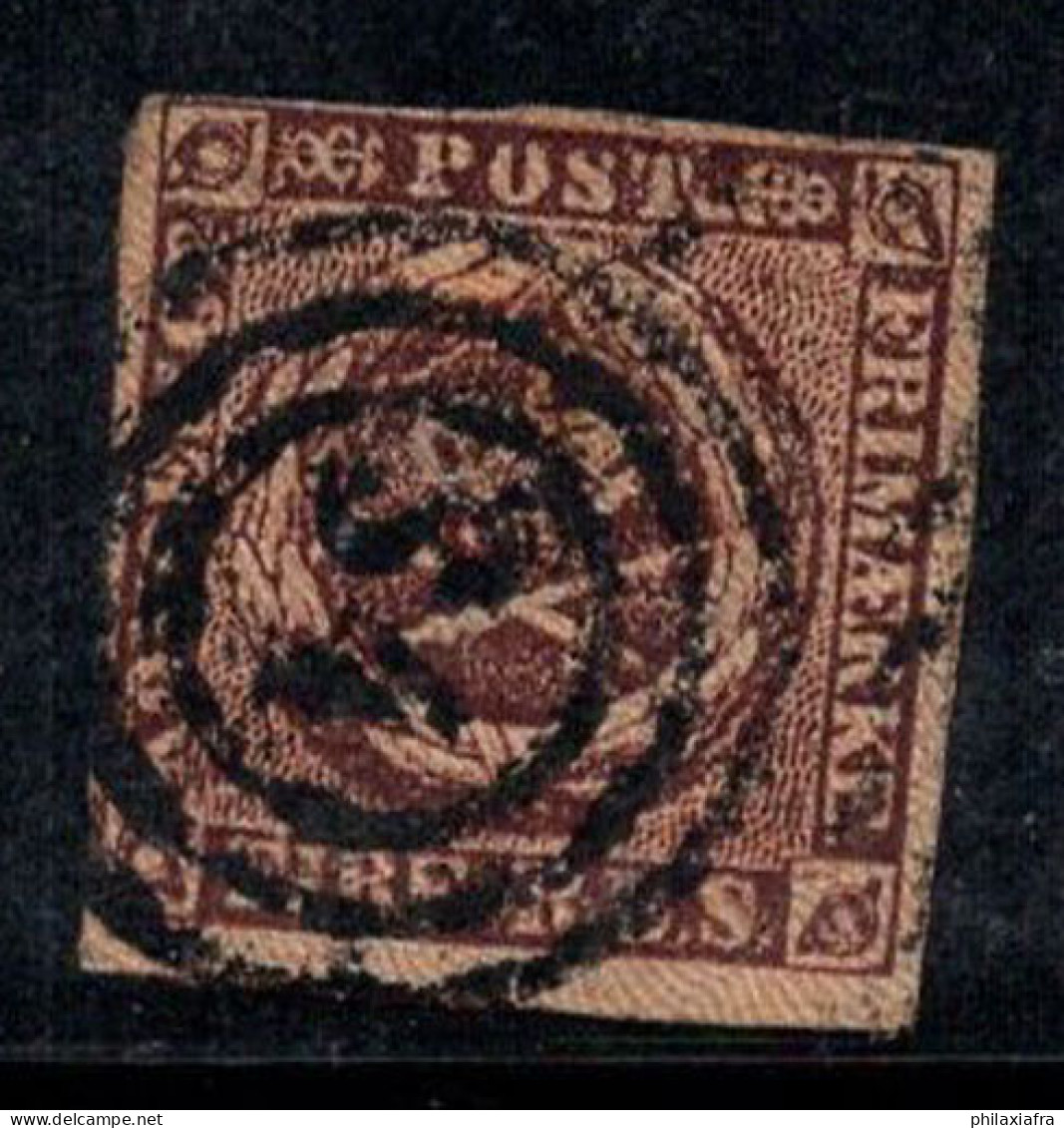 Danemark 1851 Mi. 1 Oblitéré 100% 4 S, Armoiries - Used Stamps