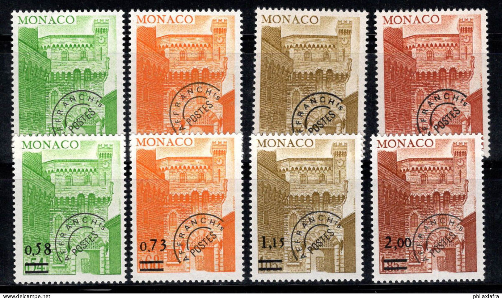 Monaco 1977-78 Yv. 46-53 Neuf ** 100% Preoblitérés Tour - Voorafgestempeld