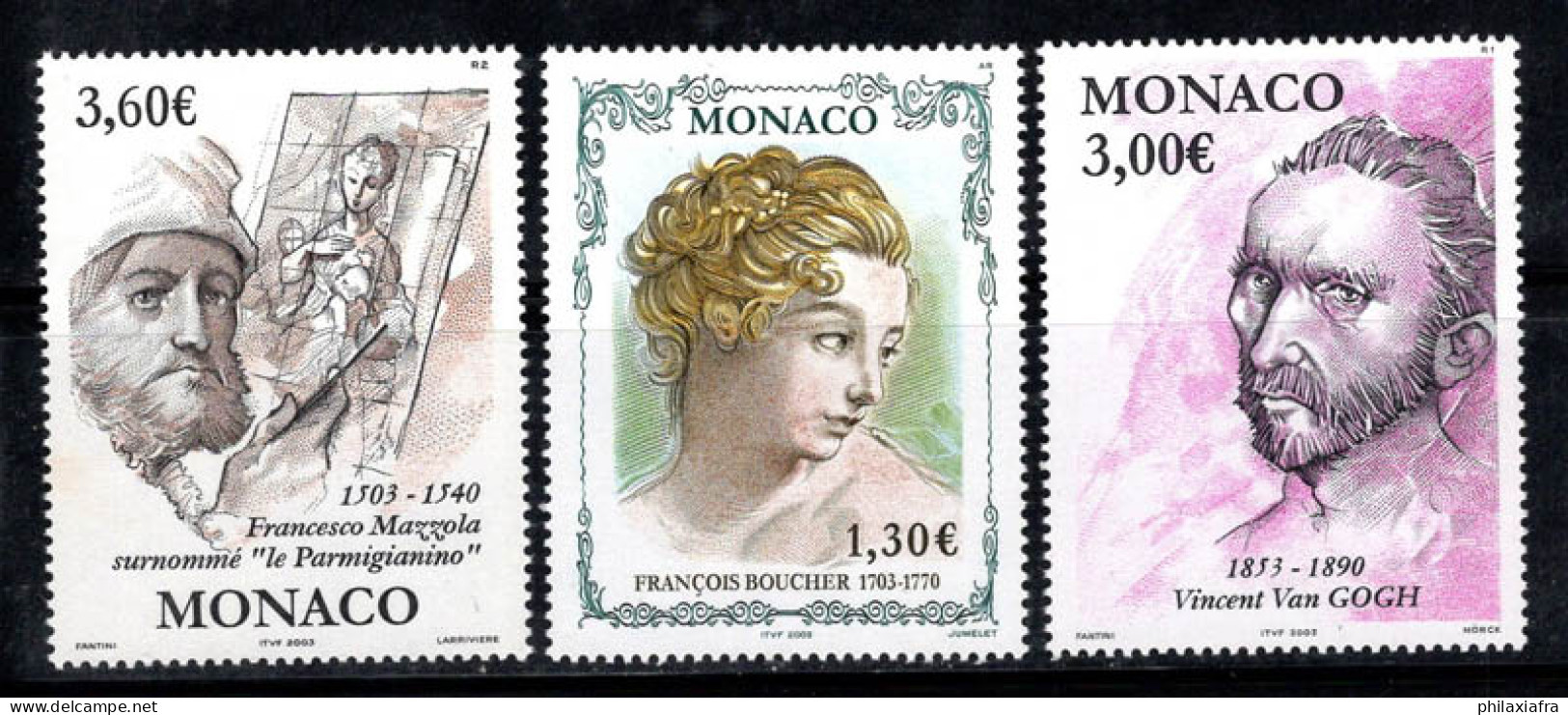 Monaco 2003 Mi. 2656-2658 Neuf ** 100% Van Gogh, Peintres, Artistes - Other & Unclassified