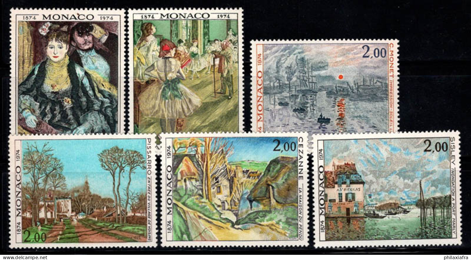 Monaco 1974 Mi. 1124-1129 Neuf ** 80% Art, Peintures - Andere & Zonder Classificatie