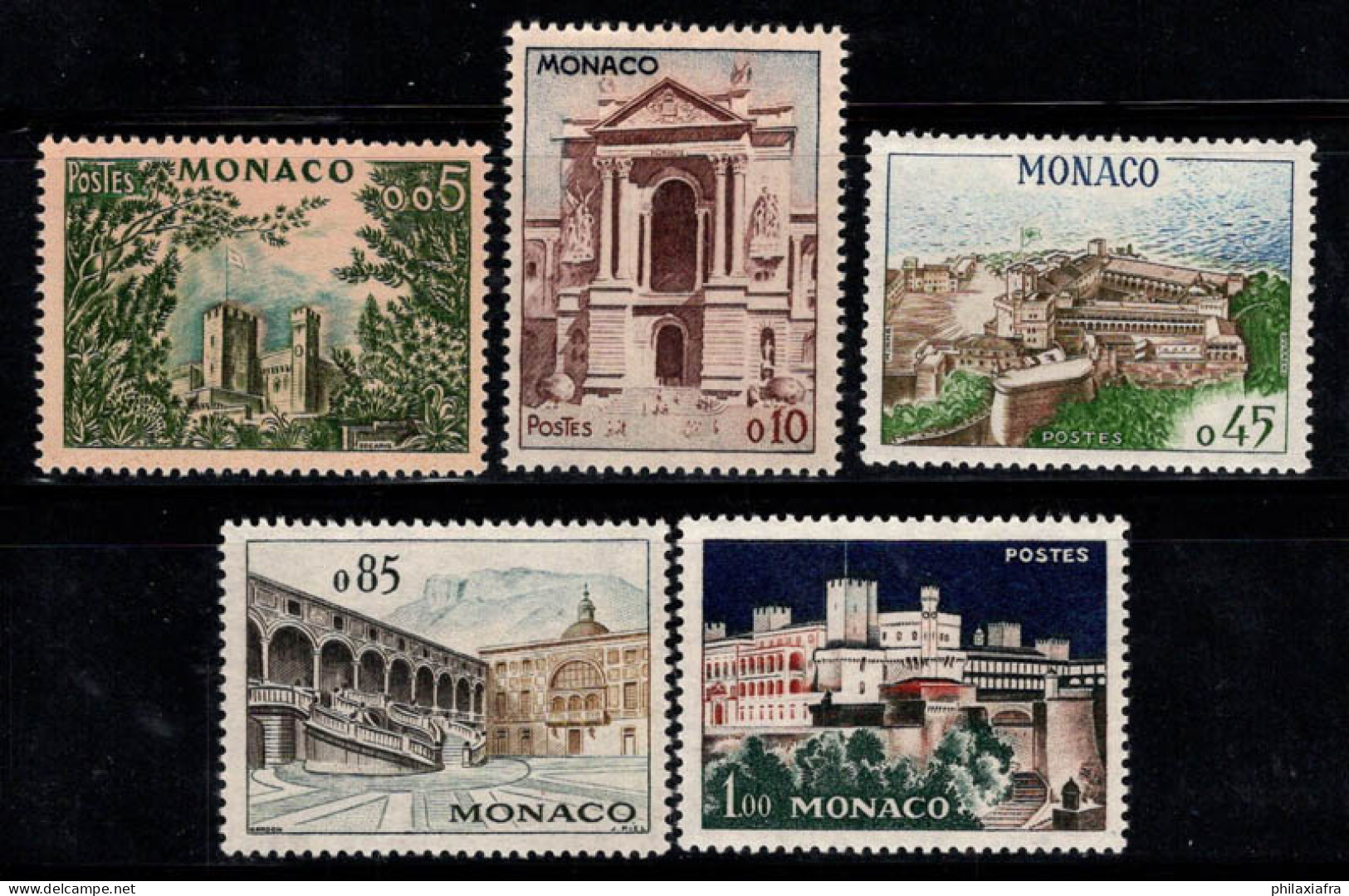 Monaco 1960 Mi. 644-648 Neuf ** 80% Monuments, Bâtiments - Otros & Sin Clasificación