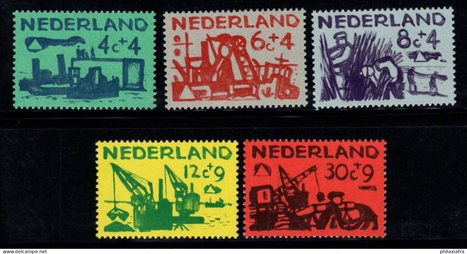 Pays-Bas 1959 Mi. 730-734 Neuf ** 100% Travail, Culture - Ongebruikt