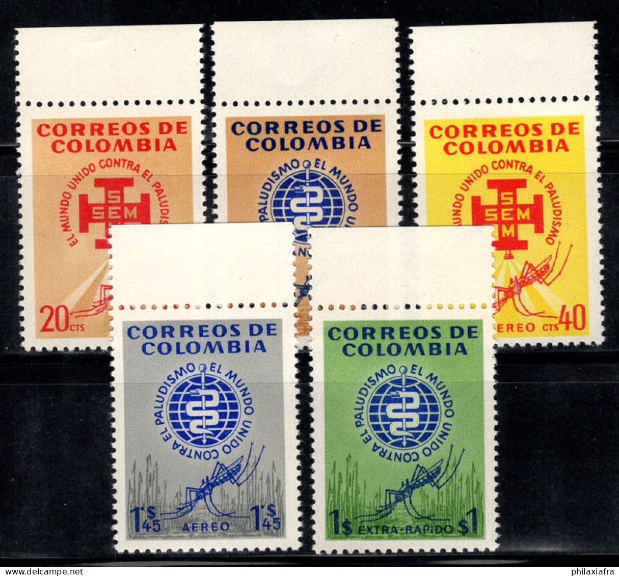 Colombie 1962 Mi. 1009-1013 Neuf ** 100% Contre Le Paludisme - Colombia