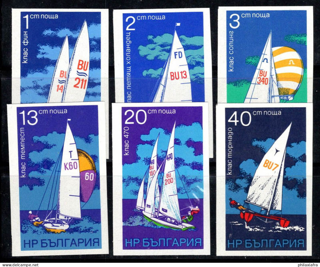 Bulgarie 1973 Mi. 2294-2299 Neuf ** 100% Non Dentelé Voile, Sports Nautiques - Neufs