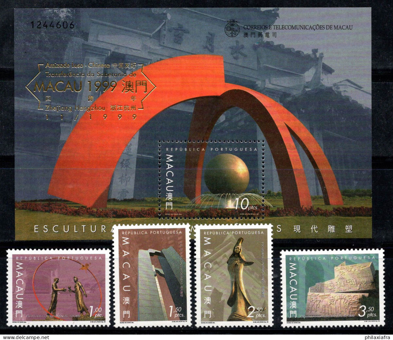 Macao 1999 Mi. Bl. 70, 1047- Mini Feuille 100% Neuf ** Art - Blocs-feuillets