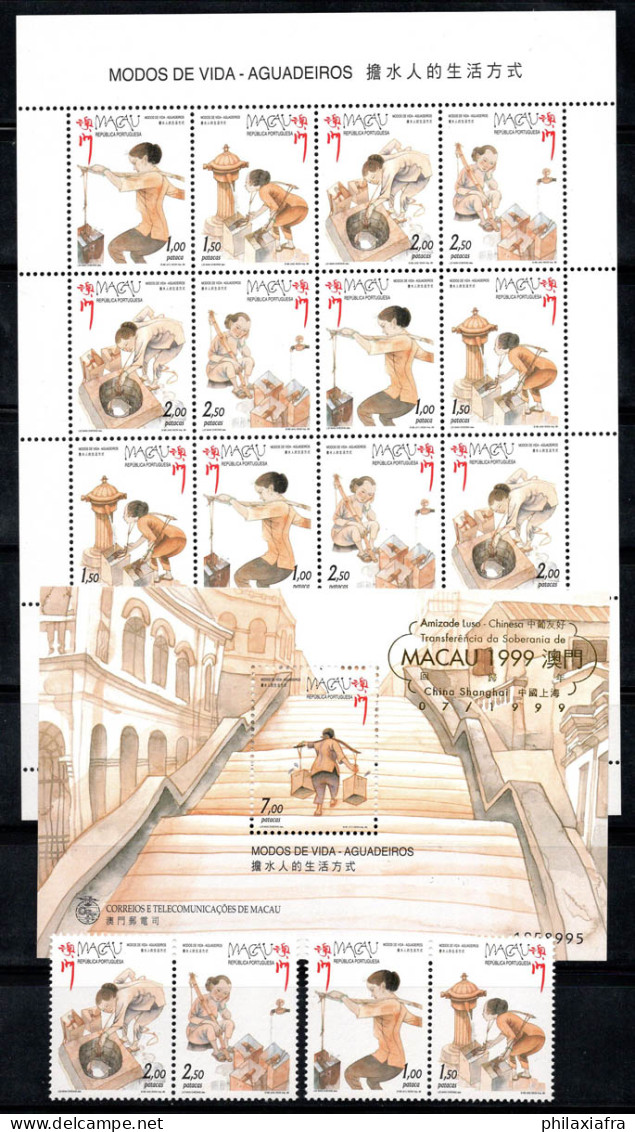 Macao 1999 Mi. Bl. 66, 1016- Bloc Feuillet 100% Neuf ** Porteurs D'eau - Blocs-feuillets