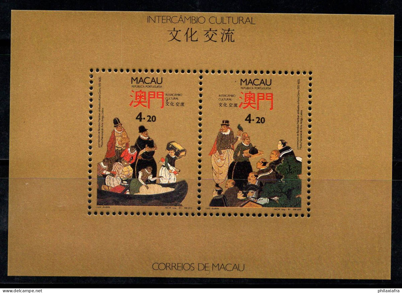 Macao 1991 Mi. Bl. 18 Bloc Feuillet 100% Culture Luso-japonaise - Blocs-feuillets