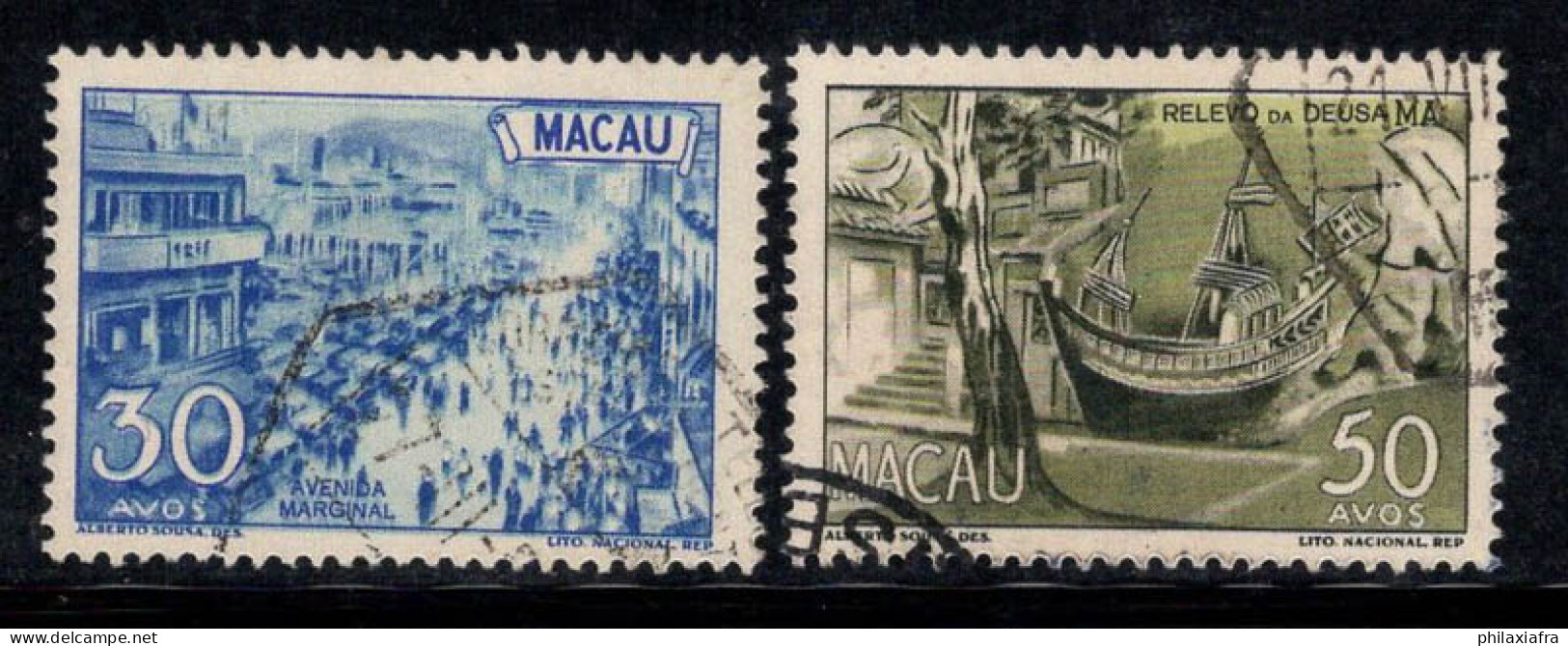 Macao 1950 Mi. 367, 368 Oblitéré 100% Vues, Constructions - Oblitérés