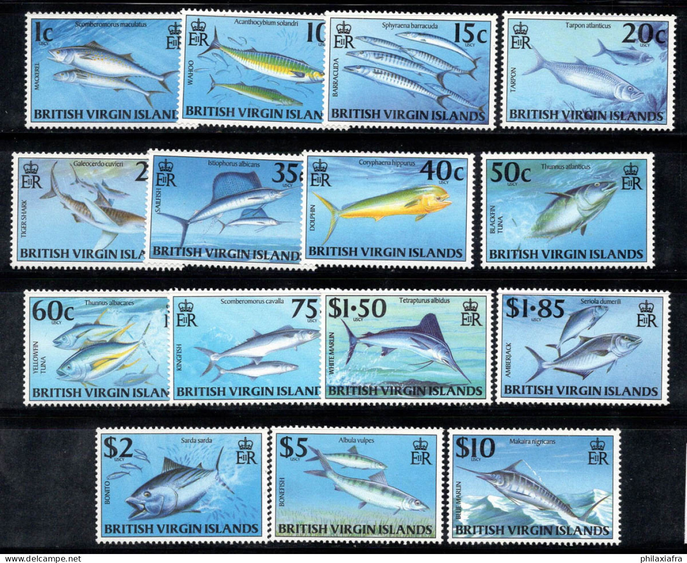 Îles Vierges Britanniques 1997 Mi. 875-889 Neuf ** 100% POISSONS, FAUNE - Iles Vièrges Britanniques