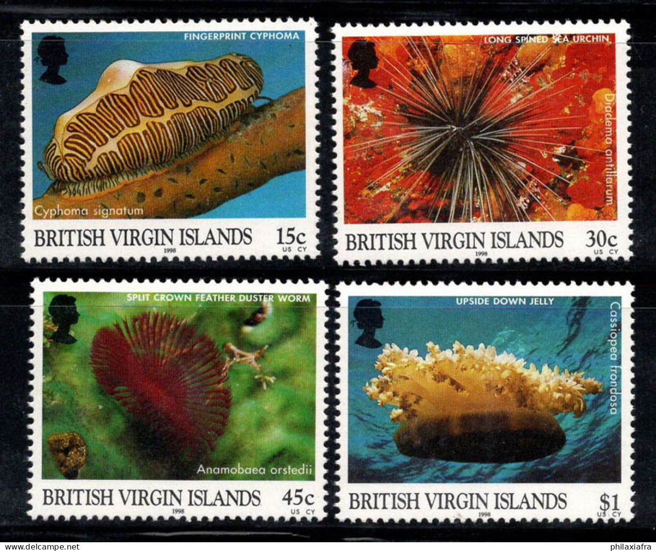 Îles Vierges Britanniques 1998 Mi. 932-935 Neuf ** 100% Faune Marine - British Virgin Islands