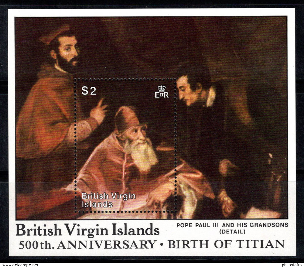 Îles Vierges Britanniques 1988 Mi. Bl. 47 Bloc Feuillet 100% Neuf ** Papa Paulo, Titien, 2 $ - British Virgin Islands