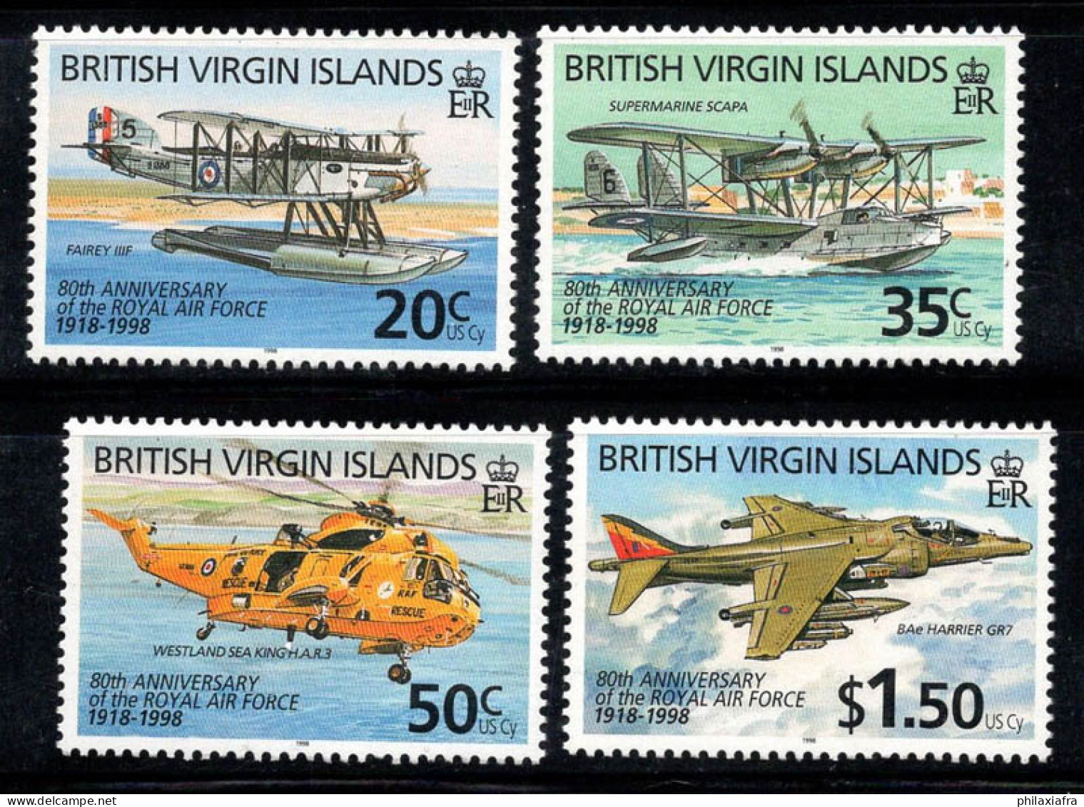Îles Vierges Britanniques 2000 Mi. 924-927 Neuf ** 100% Avions, Royal Aviation - British Virgin Islands