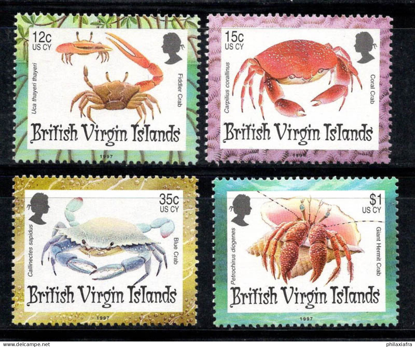 Îles Vierges Britanniques 1997 Mi. 897-900 Neuf ** 100% Crabes, Crustacés - Iles Vièrges Britanniques