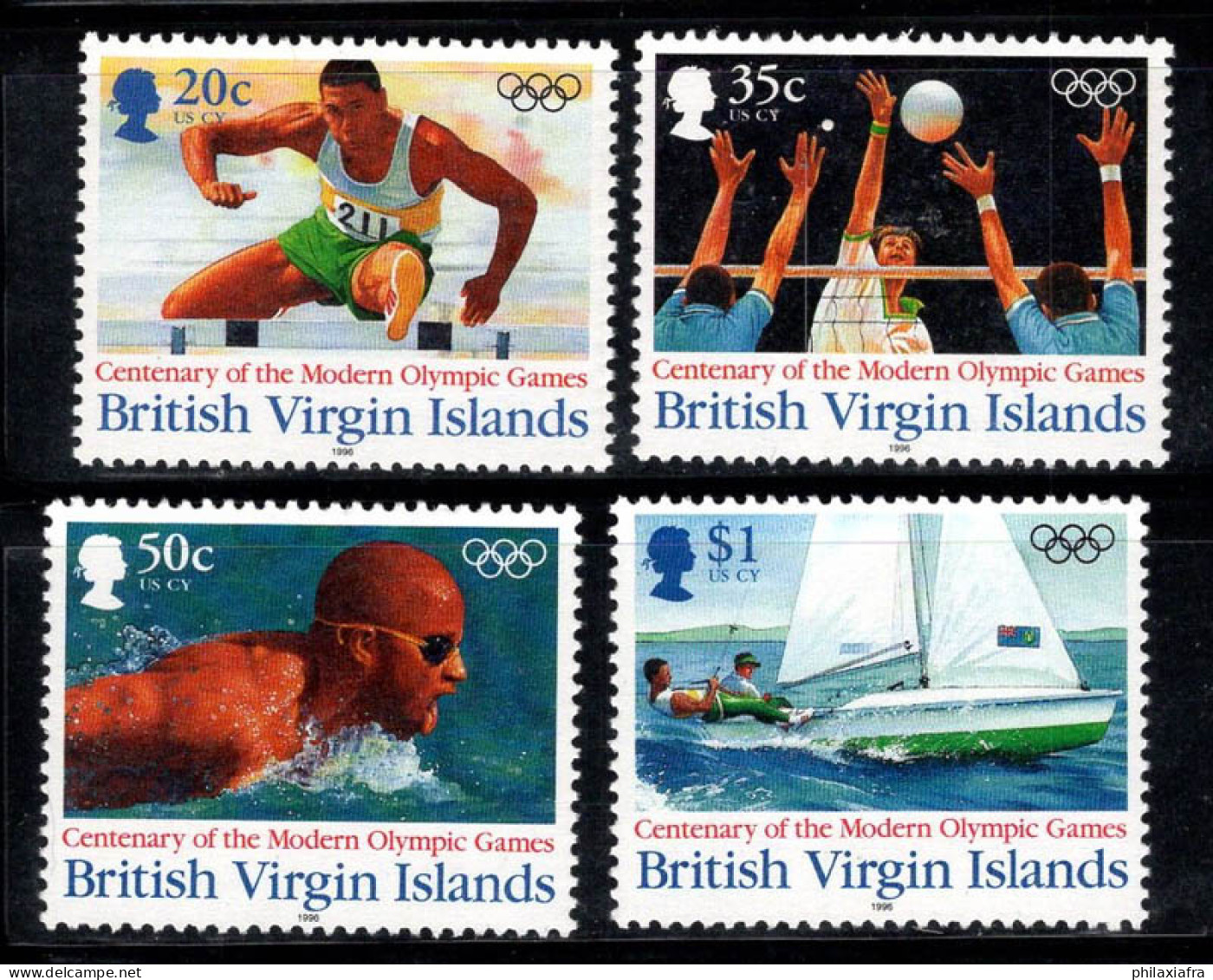 Îles Vierges Britanniques 1996 Mi. 857-860 Neuf ** 100% Jeux Olympiques, Sports - British Virgin Islands