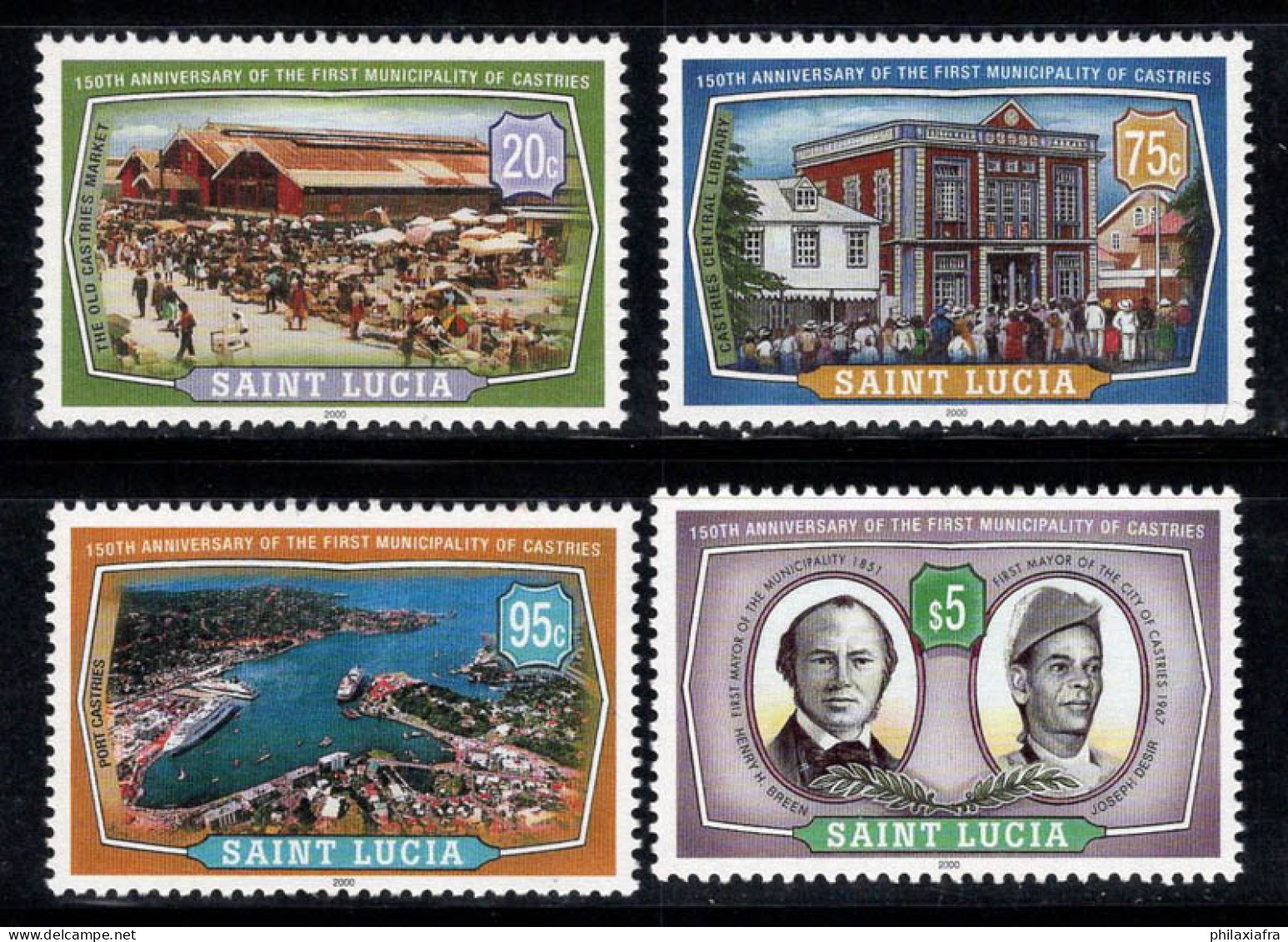 Sainte-Lucie 2000 Mi. 1131-1134 Neuf ** 100% Capitale Castries - St.Lucia (1979-...)