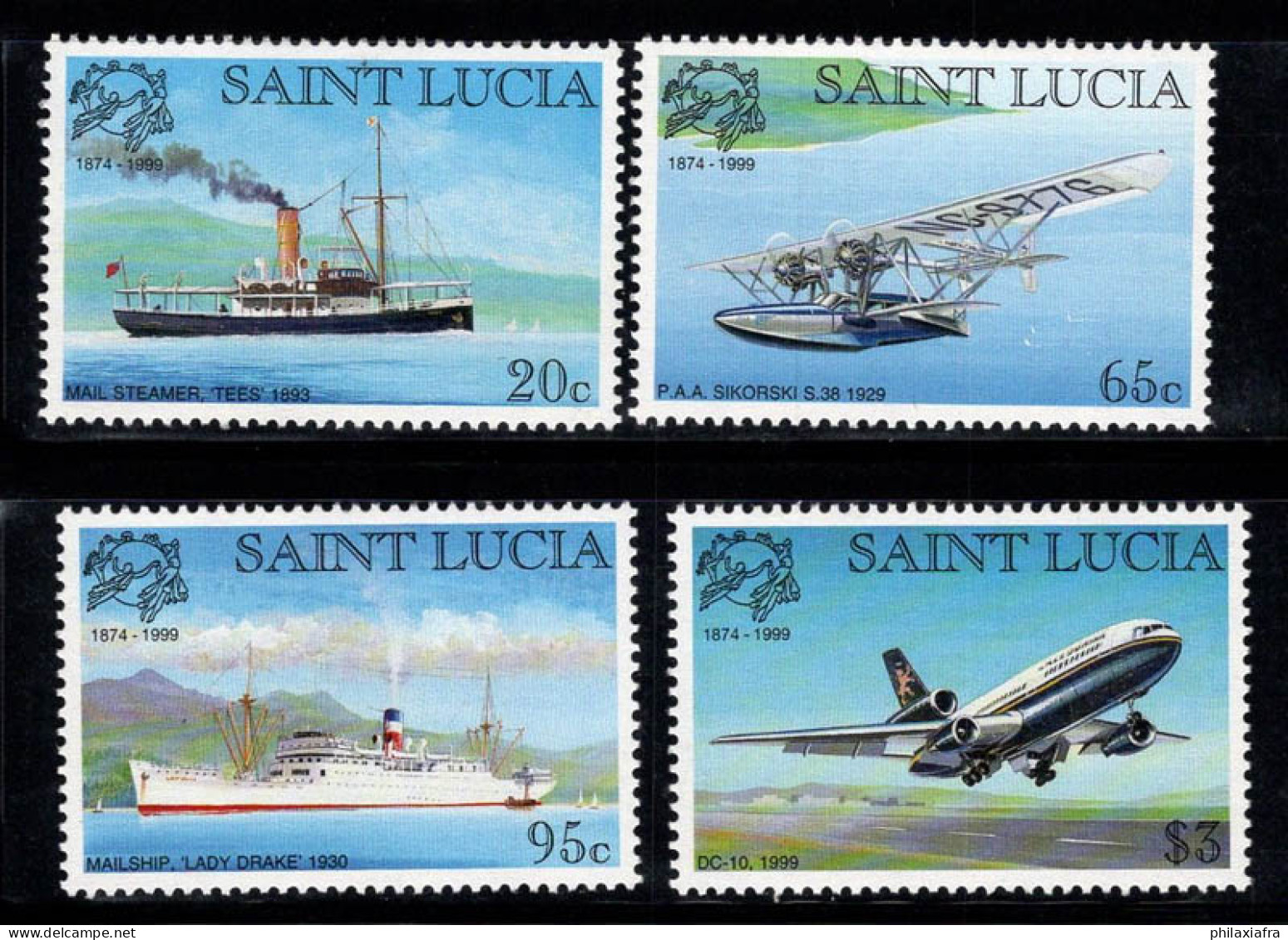 Sainte-Lucie 1999 Mi. 1116-1119 Neuf ** 100% Navires - St.Lucie (1979-...)