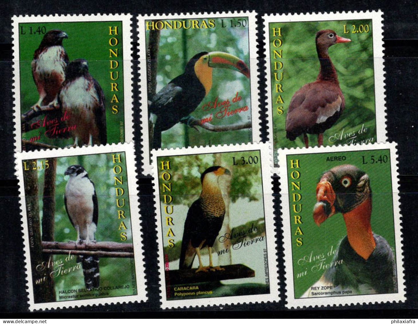 Honduras 1997 Mi. 1328-1333 Neuf ** 100% Poste Aérienne Oiseaux, Faune - Honduras