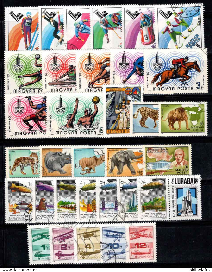 Hongrie 1979-88 Oblitéré 100% Poste Aérienne Jeux Olympiques, Avions, Animaux, Zeppelin - Gebraucht