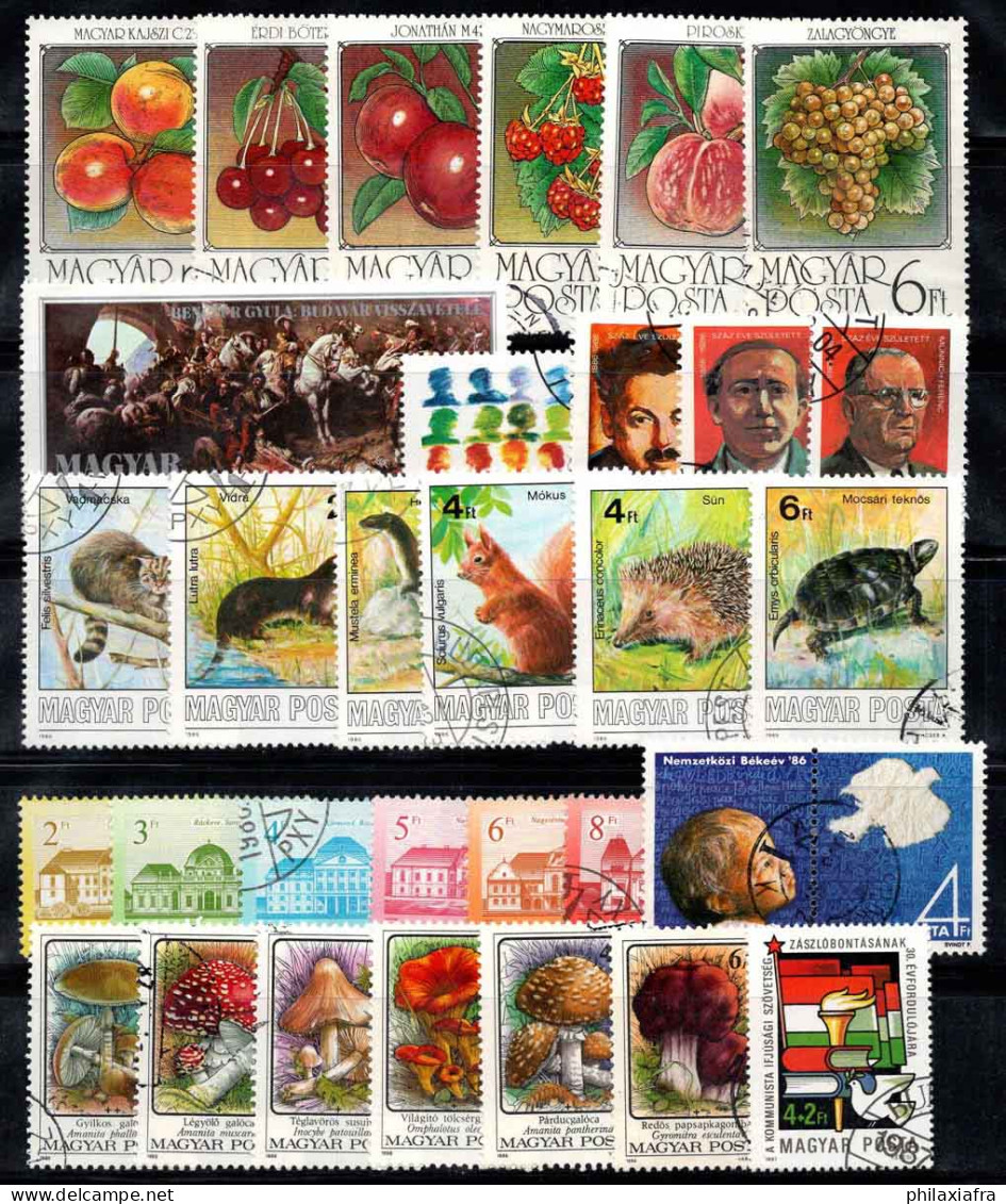 Hongrie 1986-87 Oblitéré 100% Fruits, Personnalité,Animaux,Champignons,Colombe - Used Stamps