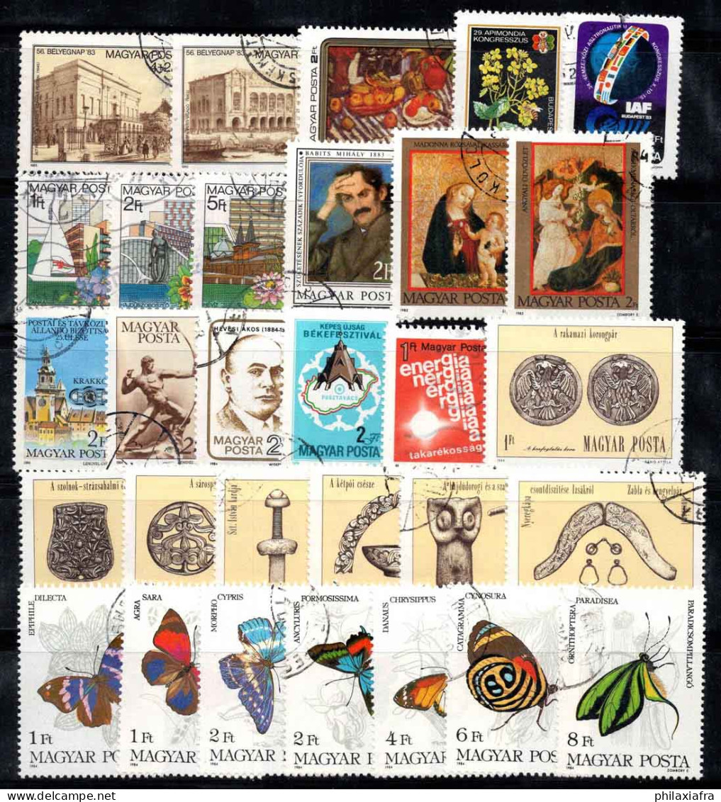 Hongrie 1983-84 Oblitéré 100% Peintures,Noël,Papillons,Trouvailles Archéologiques,Énergie - Used Stamps