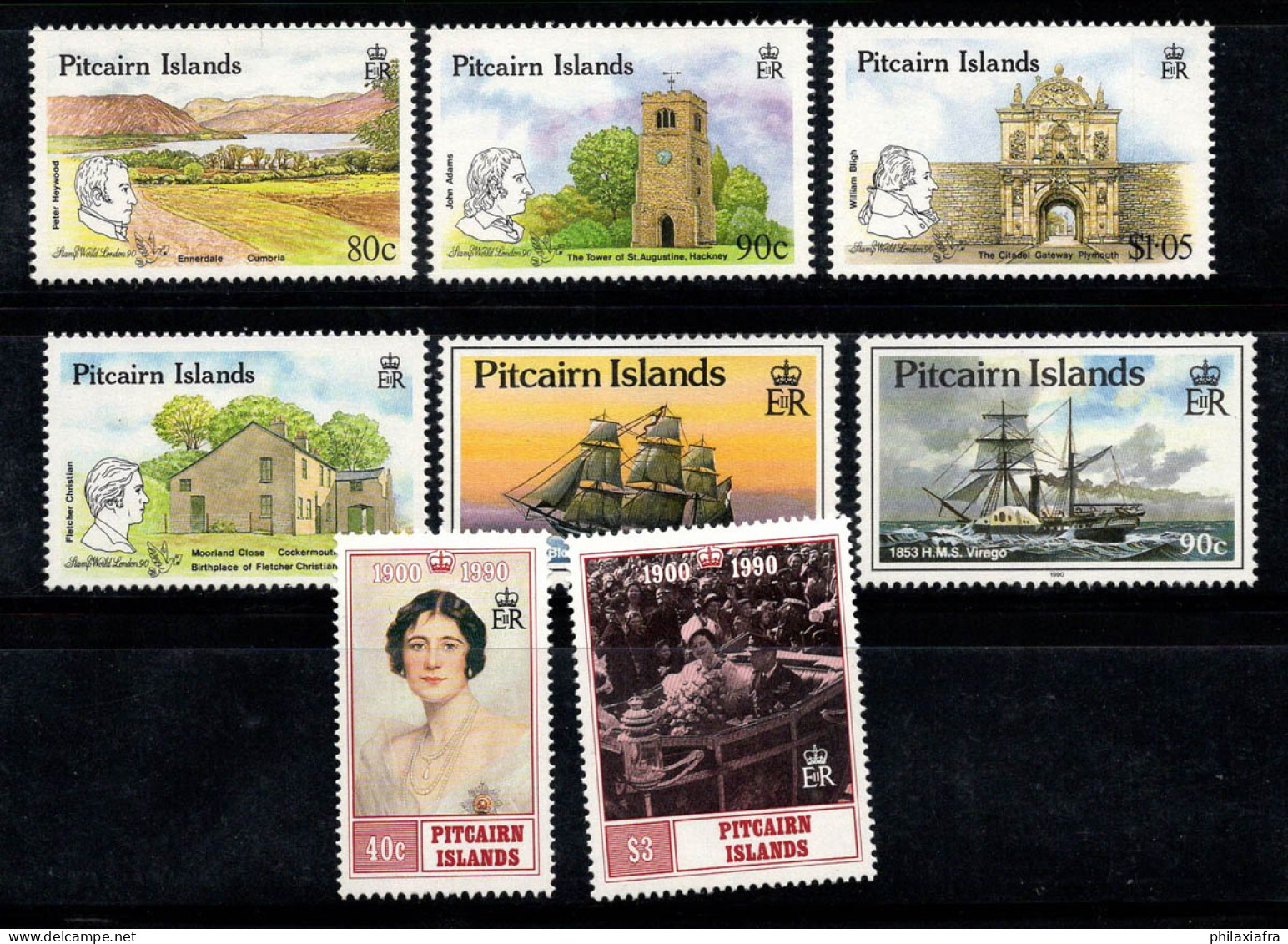Île De Pitcairn 1990 Mi. 356-361 Neuf ** 100% WORLD LONDON, Paysages, Elizabeth - Pitcairn Islands