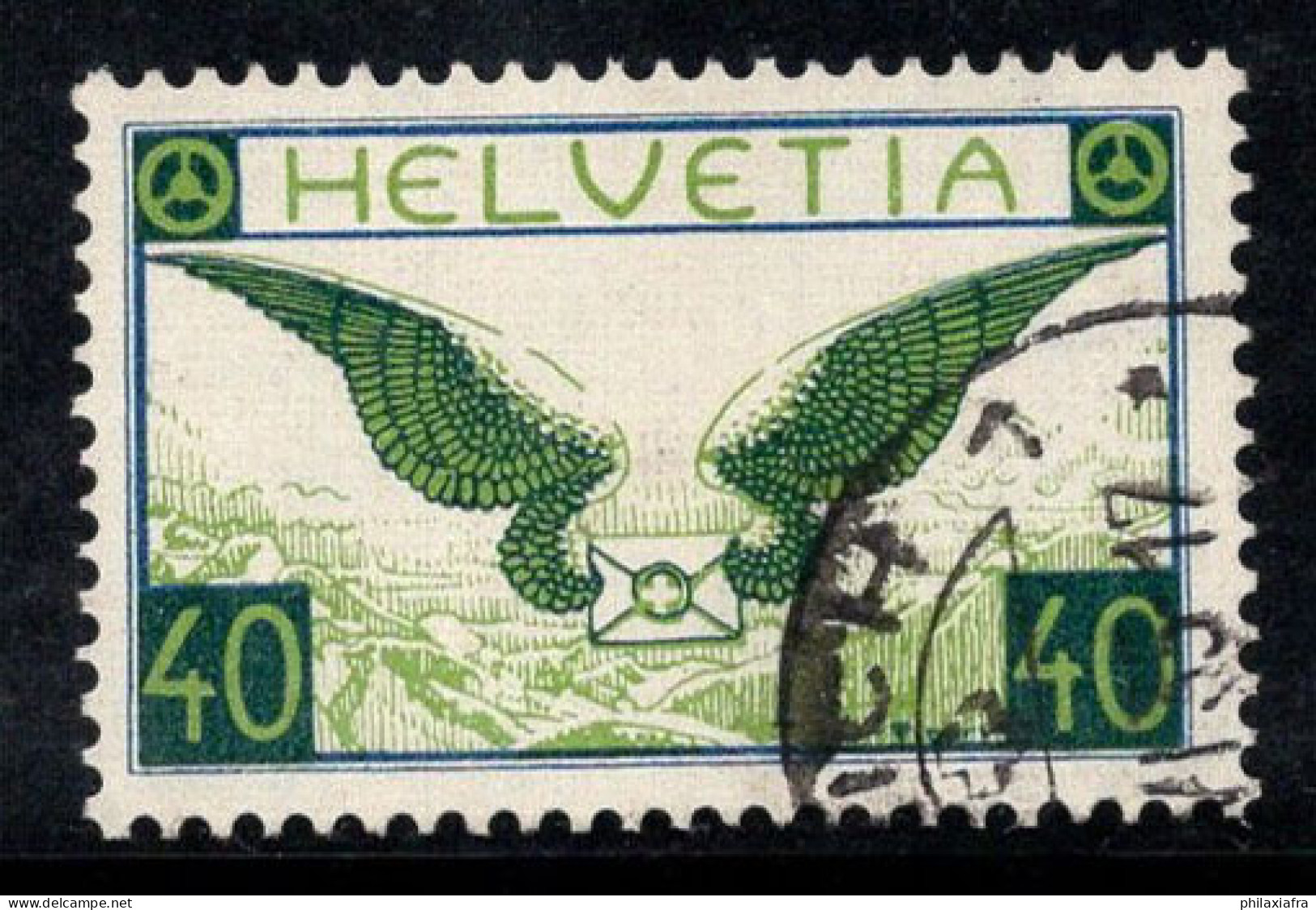 Suisse 1929 Mi. 234z Oblitéré 100% 40 C, Ailes Poste Aérienne - Usati