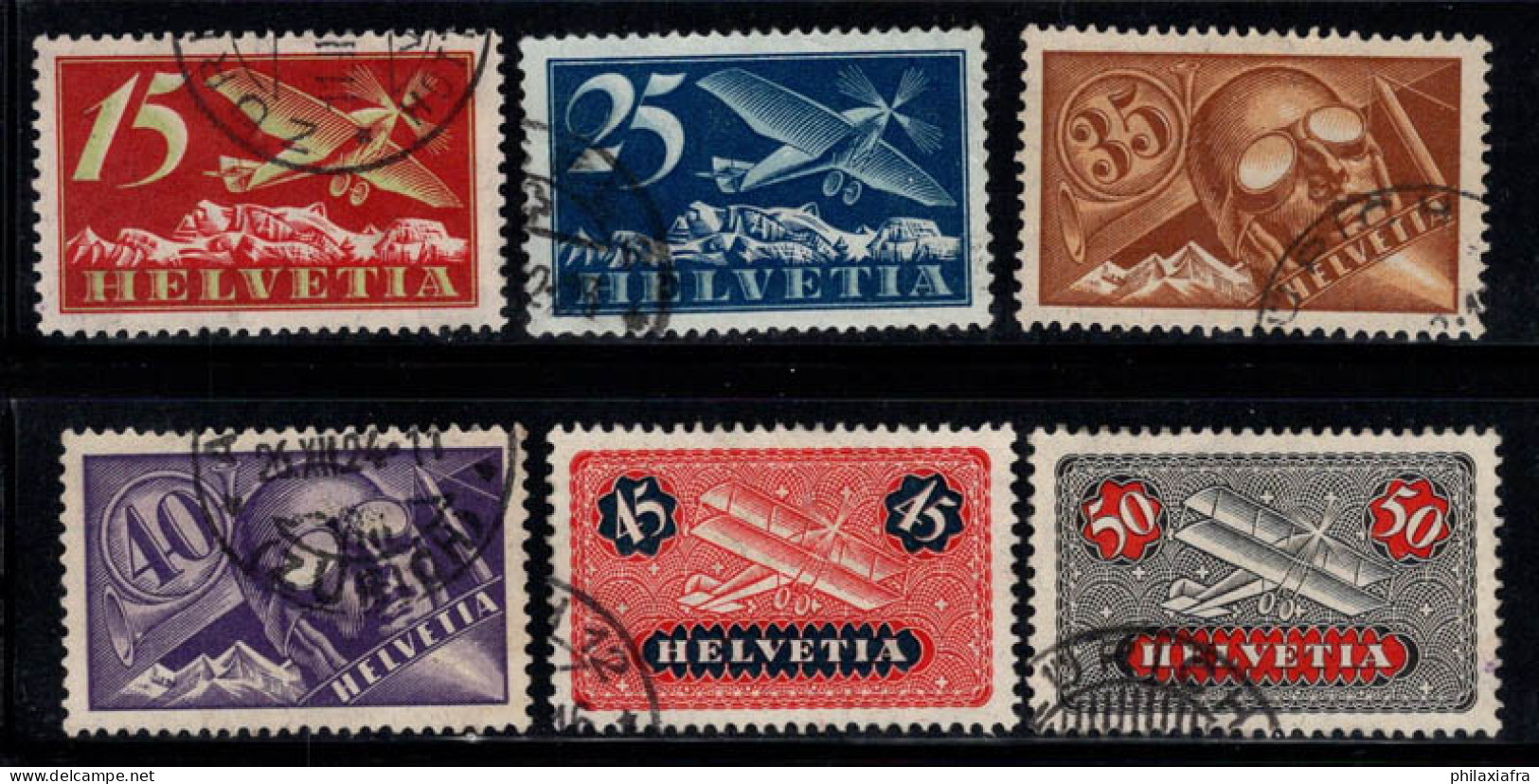 Suisse 1923 Mi. 179-184 Oblitéré 100% Poste Aérienne - Usati