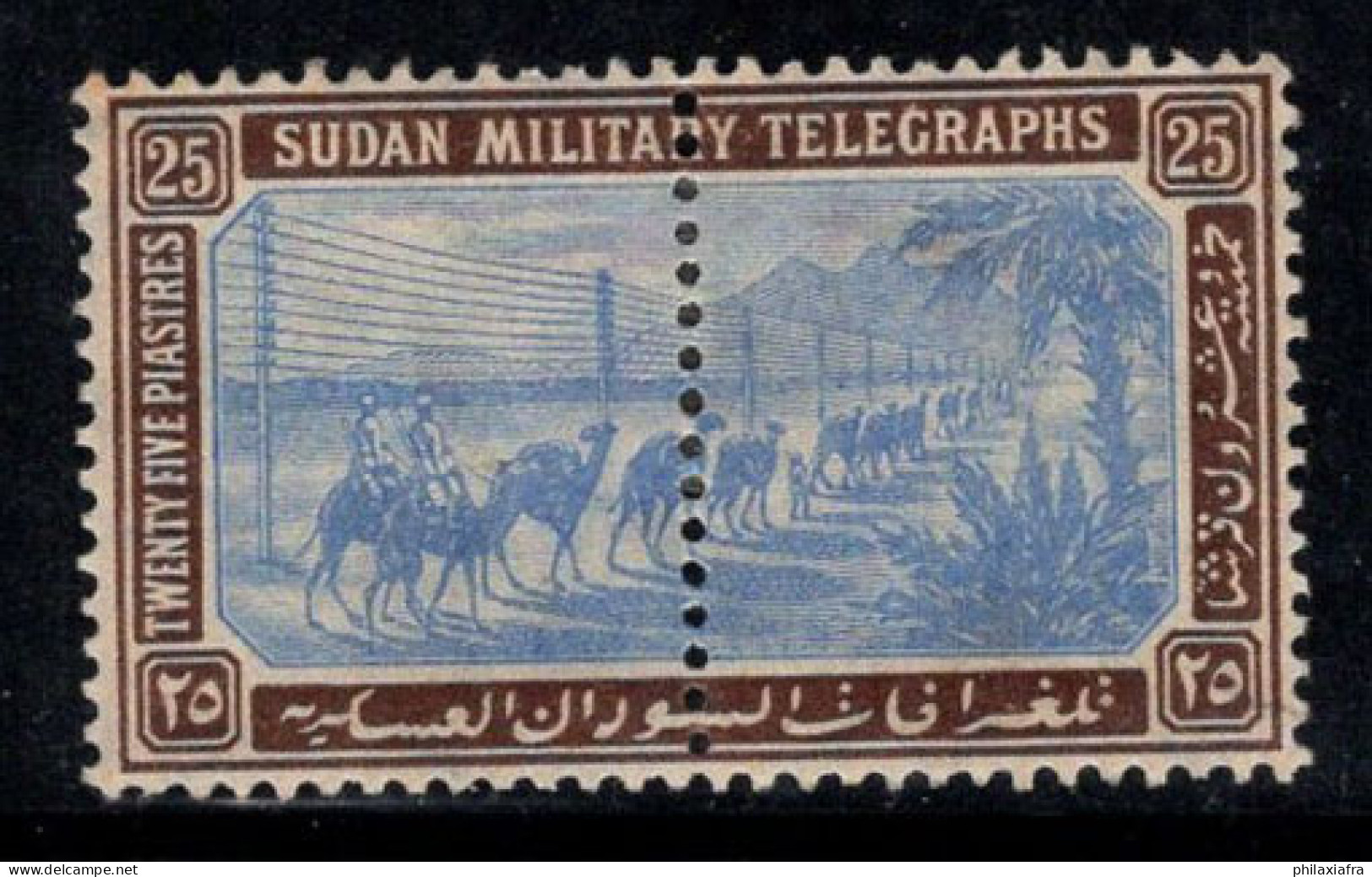 Soudan 1898 Neuf * MH 60% Télégraphe Militaire, 25 P - Sudan (...-1951)