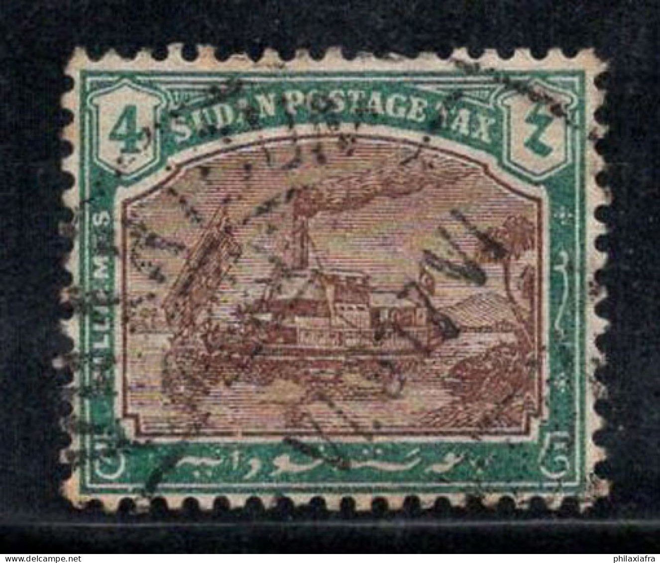 Soudan 1948 Mi. 13 Oblitéré 100% Timbre-taxe 4 M, Zafir, Navire - Sudan (...-1951)