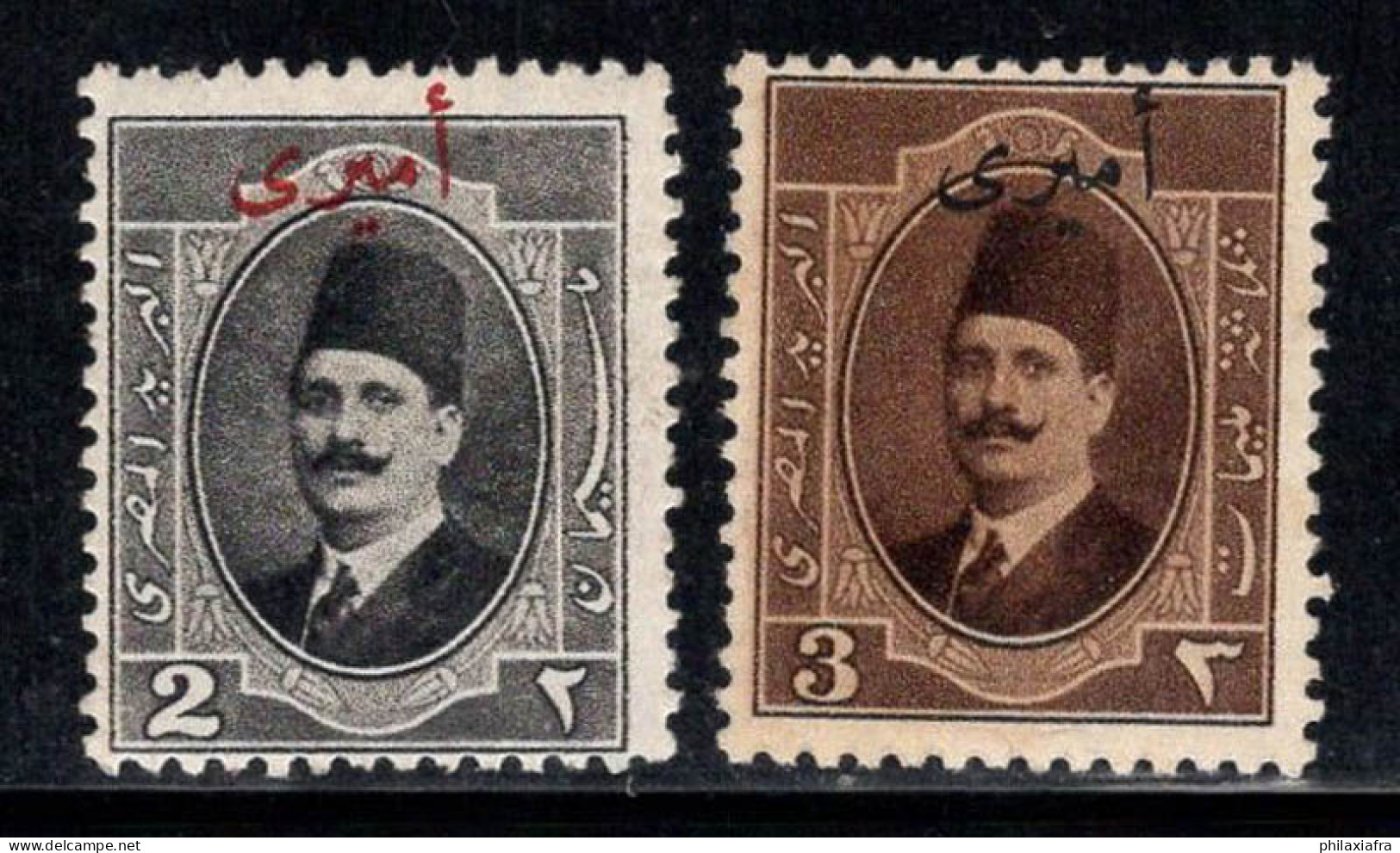 Égypte 1924 Mi. 32-33 Neuf * MH 100% Service Roi Furad - Service