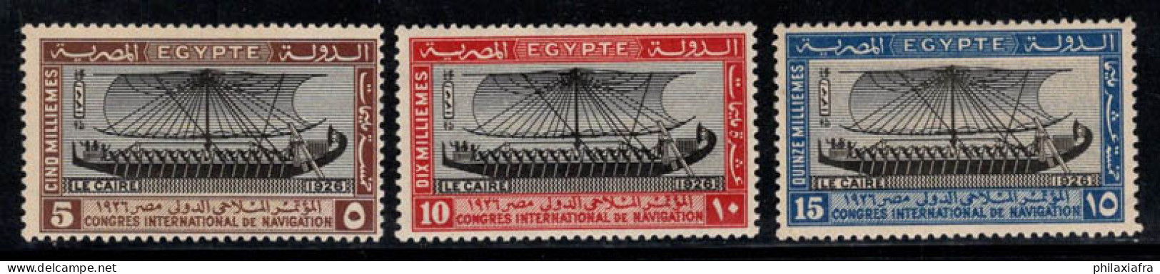 Égypte 1926 Mi. 109-111 Neuf * MH 60% BATEAU - Unused Stamps