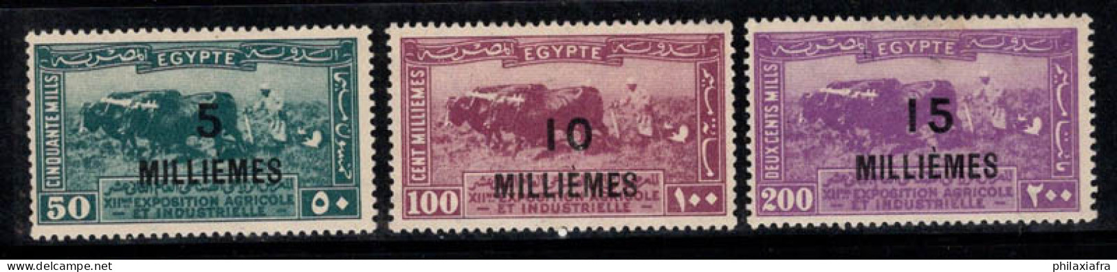 Égypte 1926 Mi. 105-107 Neuf * MH 60% Surimprimé MILLIÈMES - Nuovi