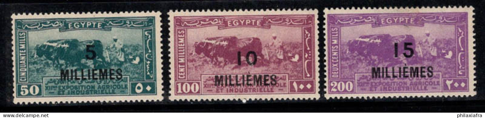 Égypte 1926 Mi. 105-107 Neuf * MH 60% Surimprimé MILLIÈMES - Nuevos
