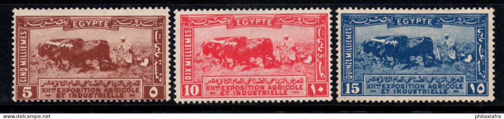 Égypte 1925 Mi. 97-99 Neuf * MH 80% Agriculture, Animaux - Unused Stamps