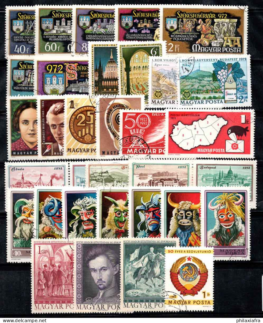 Hongrie 1972-73 Oblitéré 100% Masques,La Bulle D'Or,Vins,Budapest,Personnalités - Used Stamps