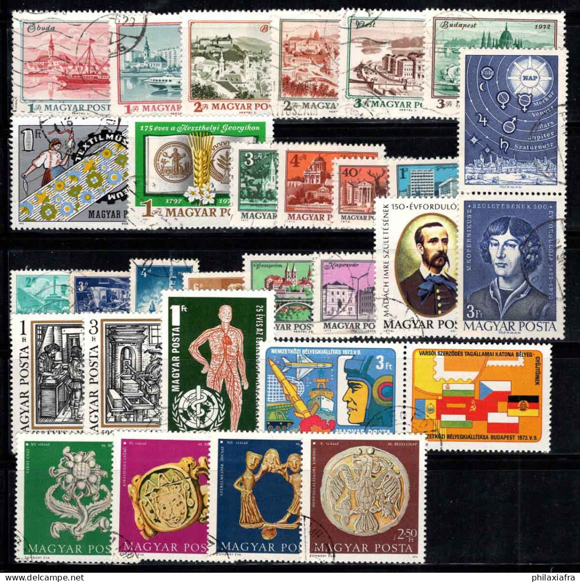 Hongrie 1972-73 Oblitéré 100% Personnalités, Buda Et Parasites, Bijoux, Transport - Used Stamps