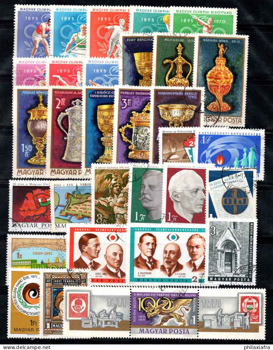 Hongrie 1970-72 Oblitéré 100% Comité Olympique,Art De L'orfèvre,Personnalité,Flamme - Used Stamps
