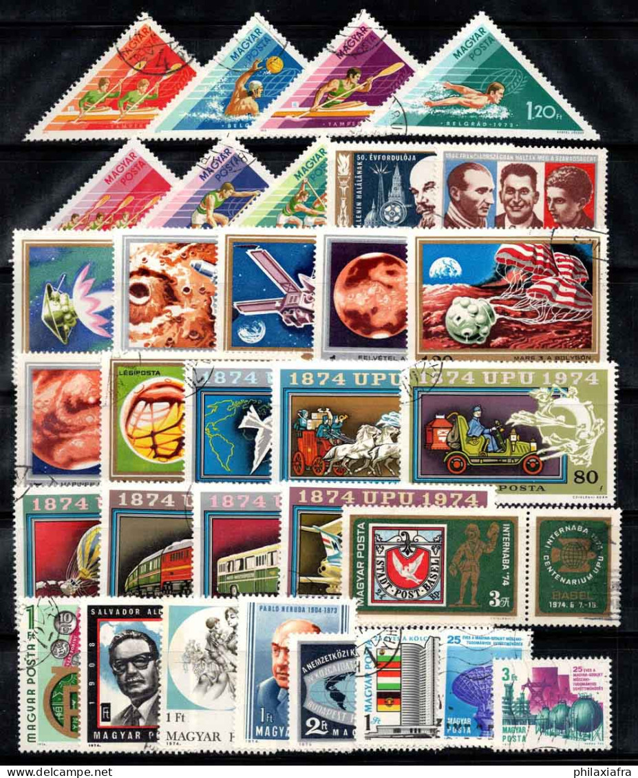 Hongrie 1973-74 Oblitéré 100% Natation, Mars, Service Postal, UPU, Personnalité - Used Stamps