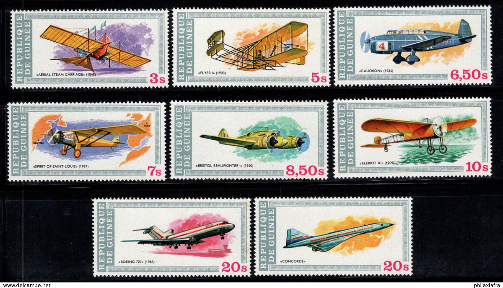 Guinée 1979 Mi. 850-57 A Neuf ** 100% Histoire De L'aviation,Avions - Guinea (1958-...)