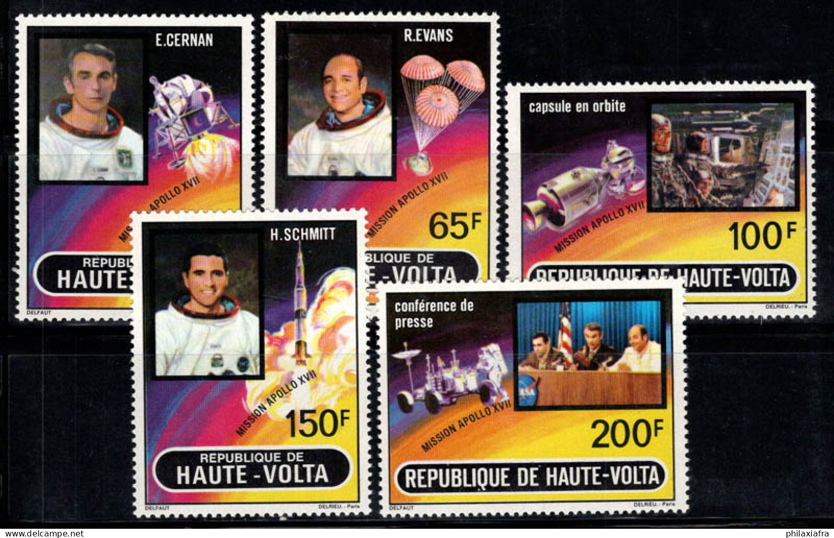 Haute-volta 1973 Mi. 420-24 Neuf ** 100% Poste Aérienne Apollo 17 - Autres - Afrique