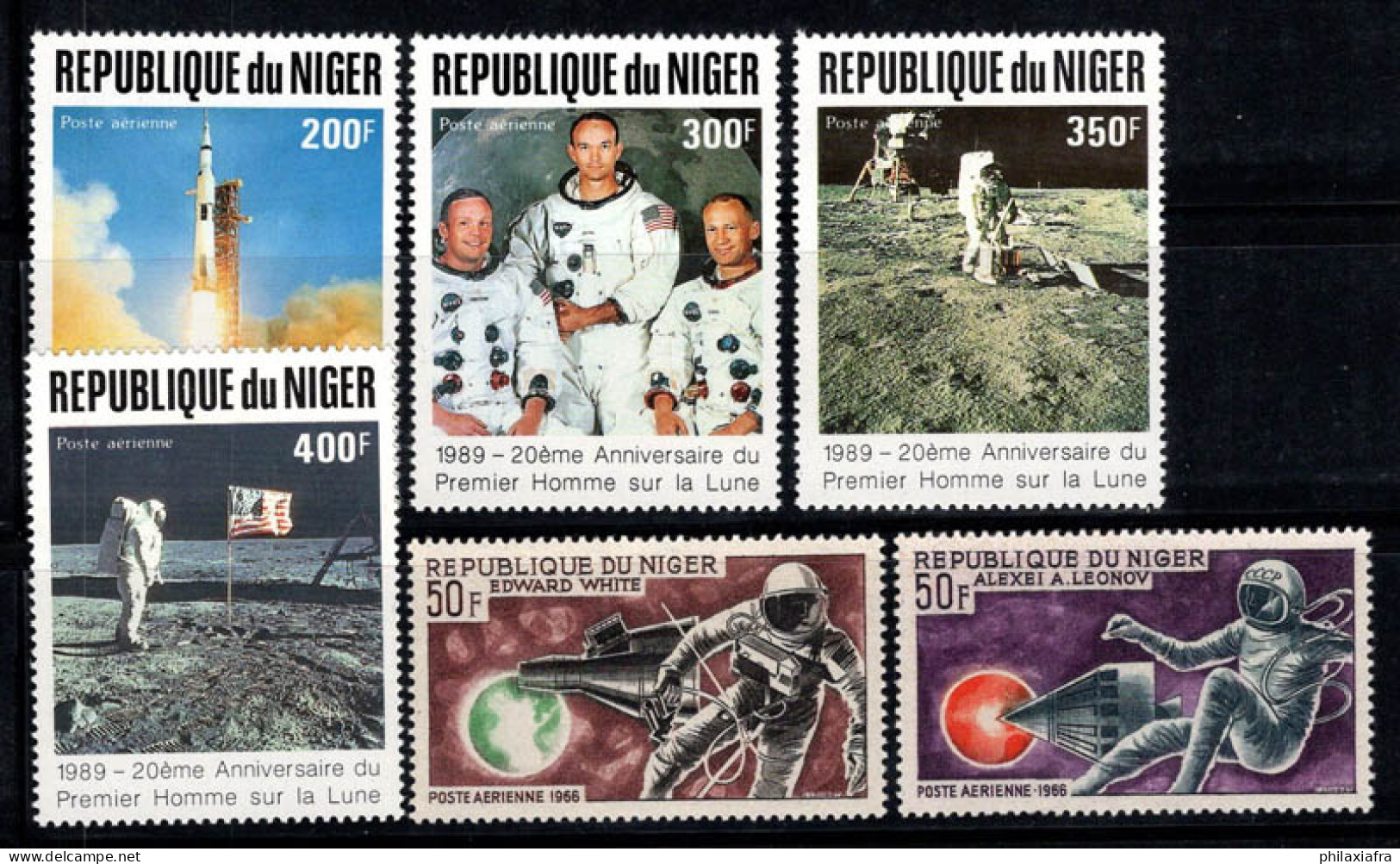 Niger 1966-89 Mi. 118-19,1069-72 Neuf ** 100% Poste Aérienne Astronautes - Níger (1960-...)