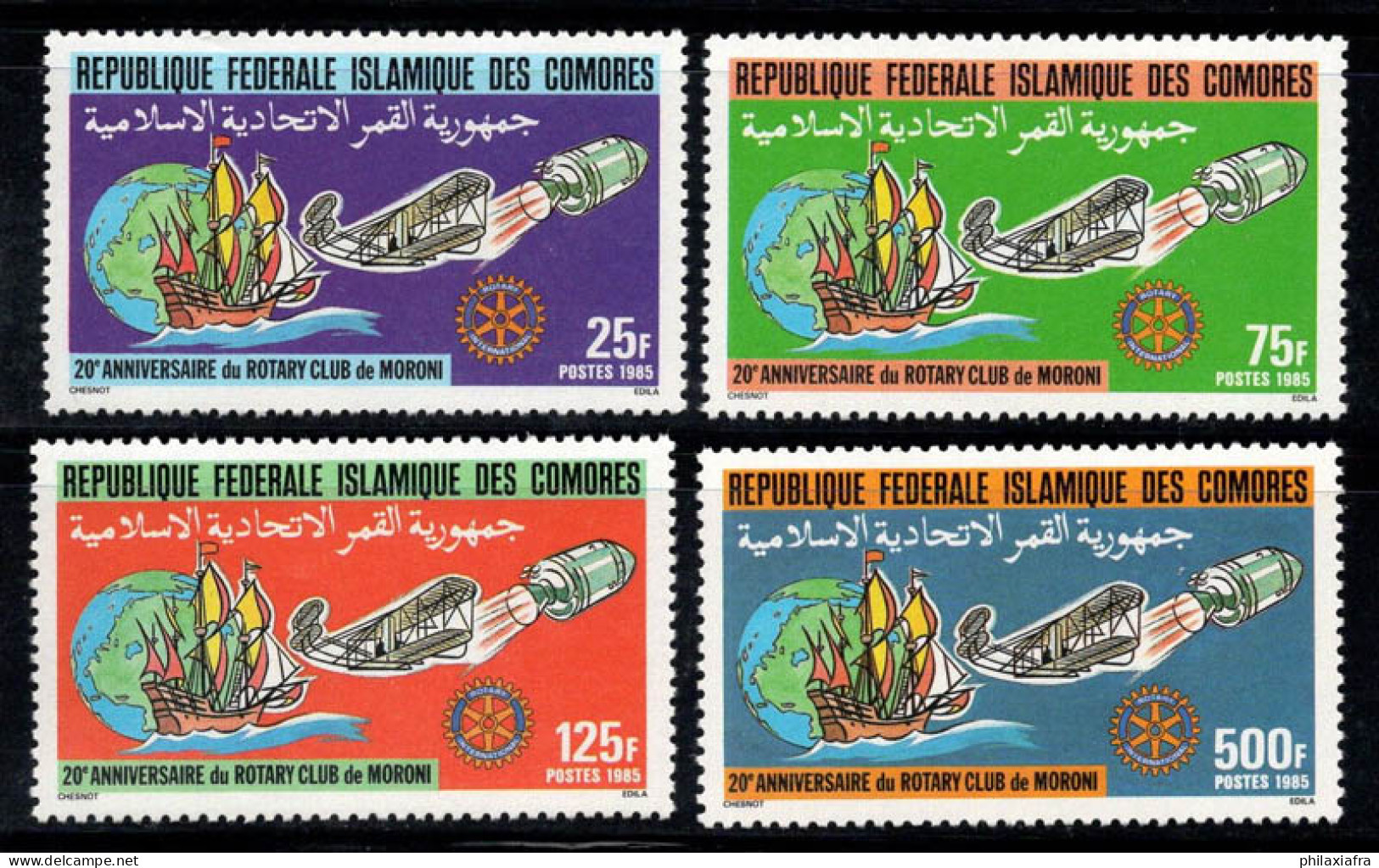 Comores 1985 Mi. 758-61 A Neuf ** 100% Rotary Club Moroni - Comores (1975-...)