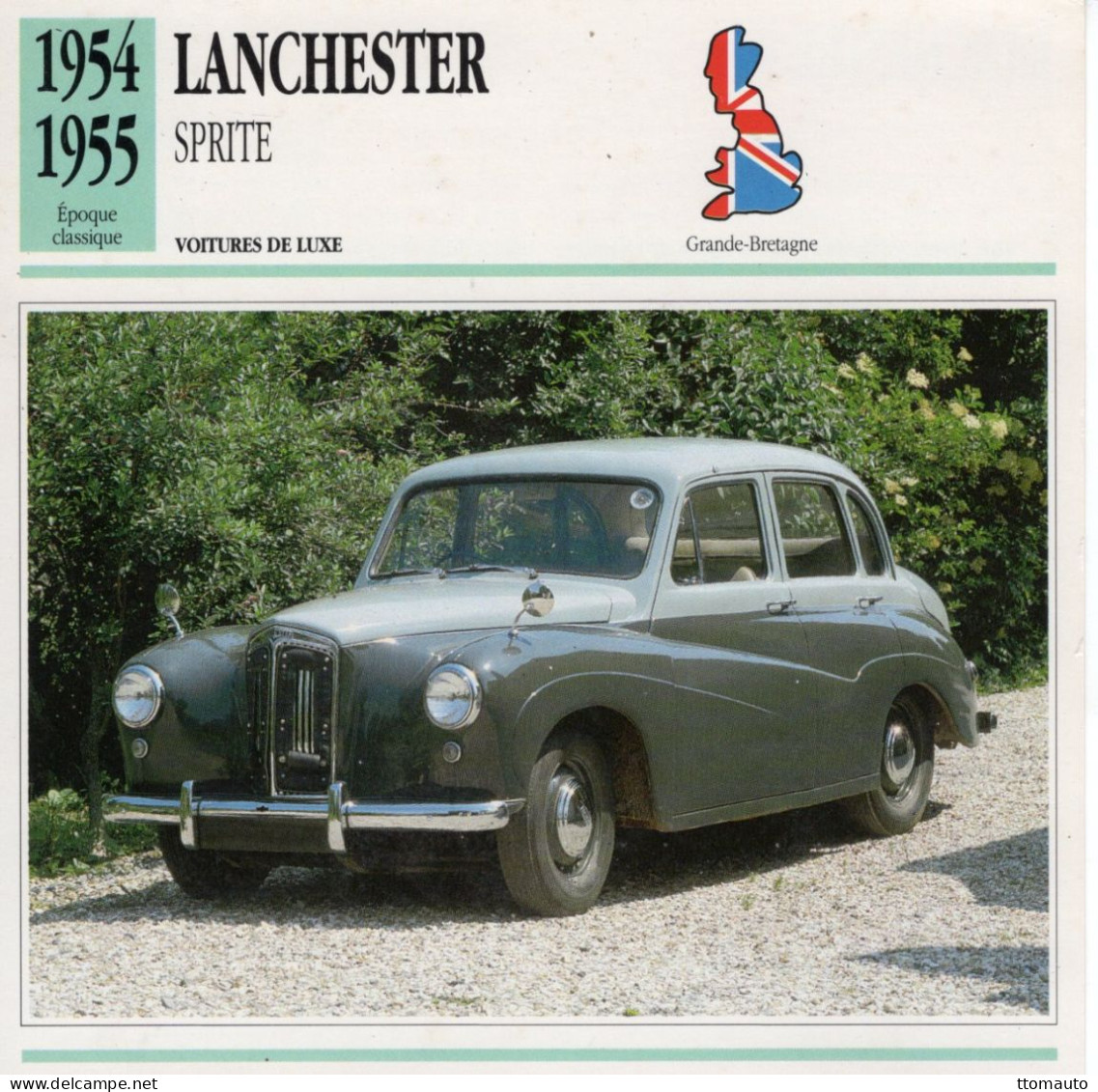Lanchester Sprite  -  1955  - Voiture De Luxe -  Fiche Technique Automobile (GB) - Coches