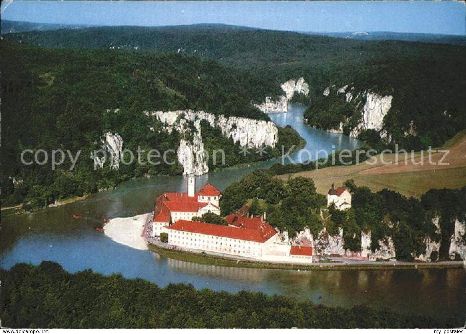 72316754 Weltenburg Kelheim Kloster Weltenburg Mit Donaudurchbruch Fliegeraufnah - Kelheim