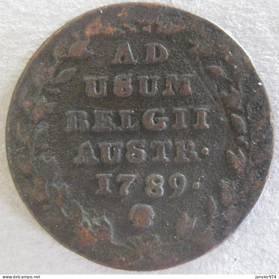 Pays-Bas Autrichiens , 2 Liards 1789 Bruxelles , Joseph II, En Cuivre KM# 31 - 1714-1794 Austrian Netherlands